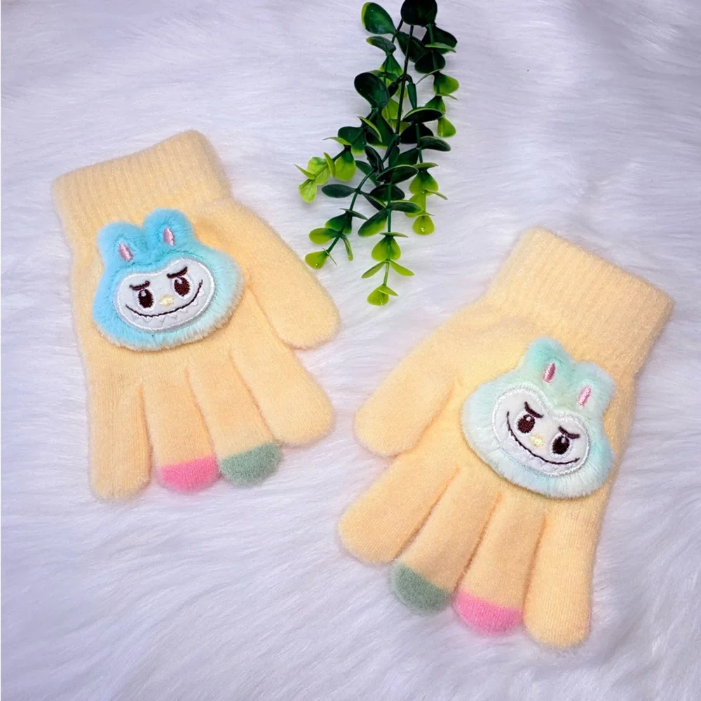 Cute‎ Monster Character Kids Fuzzy Gloves